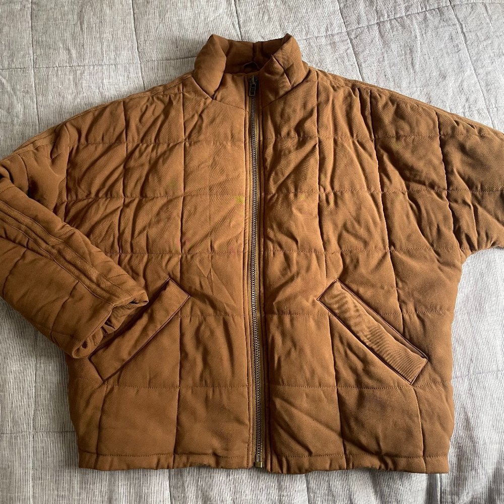 Elodie Quilted Puffer Bomber Jacket - size XS